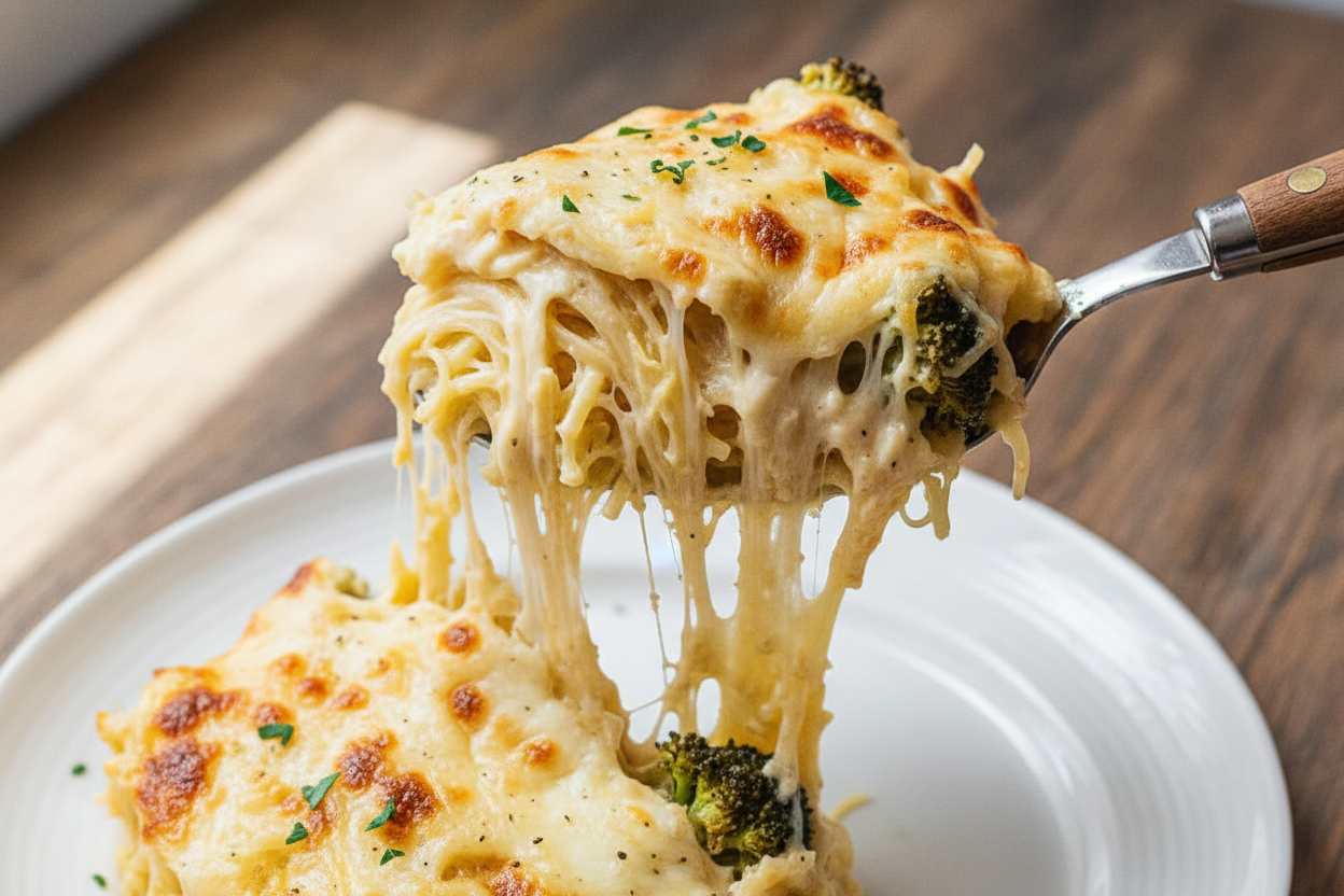 Alfredo Spaghetti Squash Casserole (5 Ingredients!)