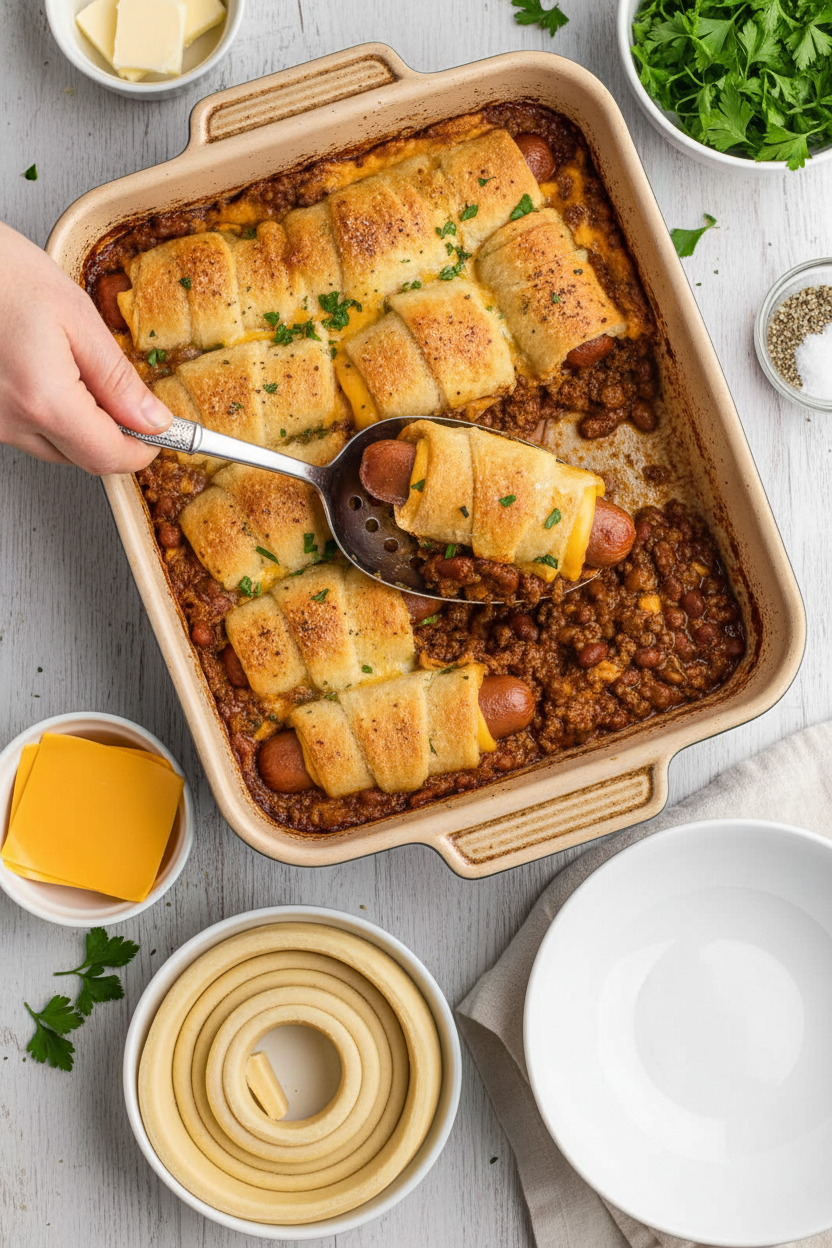 Chili Cheese Dog Bake