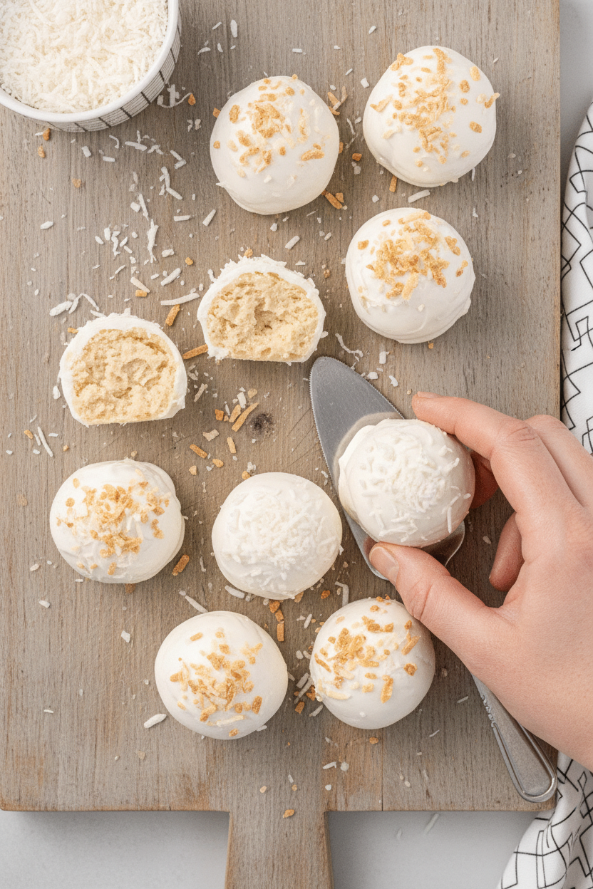 Coconut Cheesecake Bites