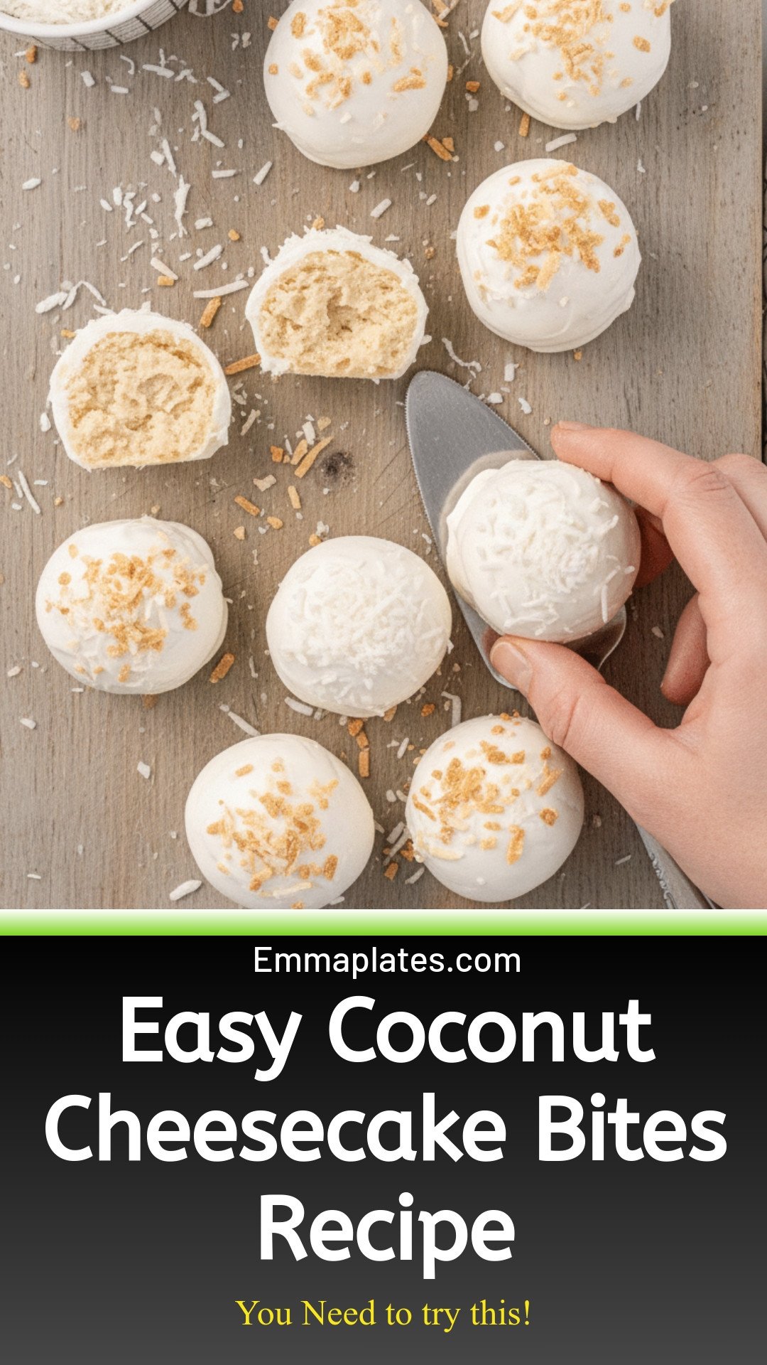 Coconut Cheesecake Bites