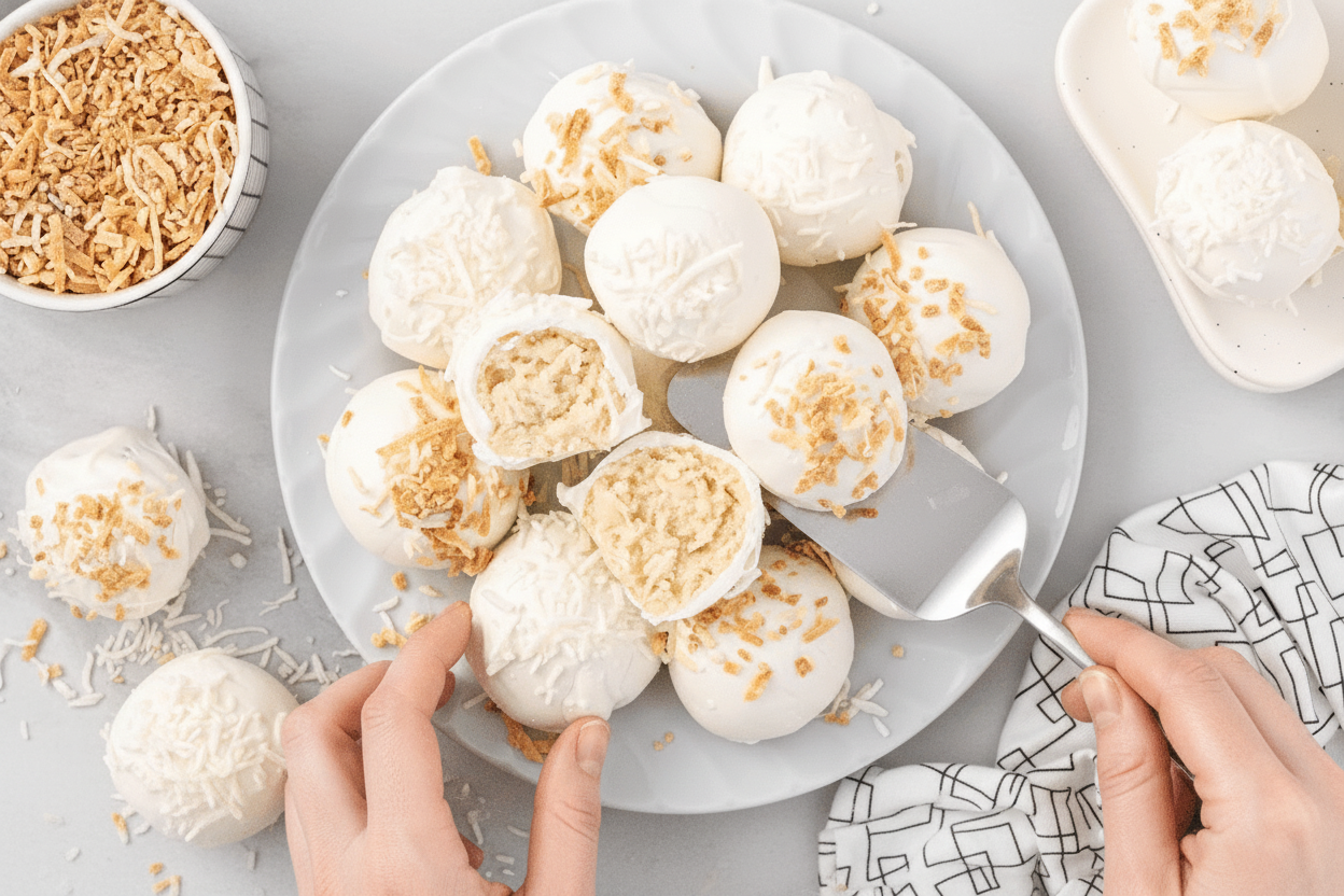 Coconut Cheesecake Bites