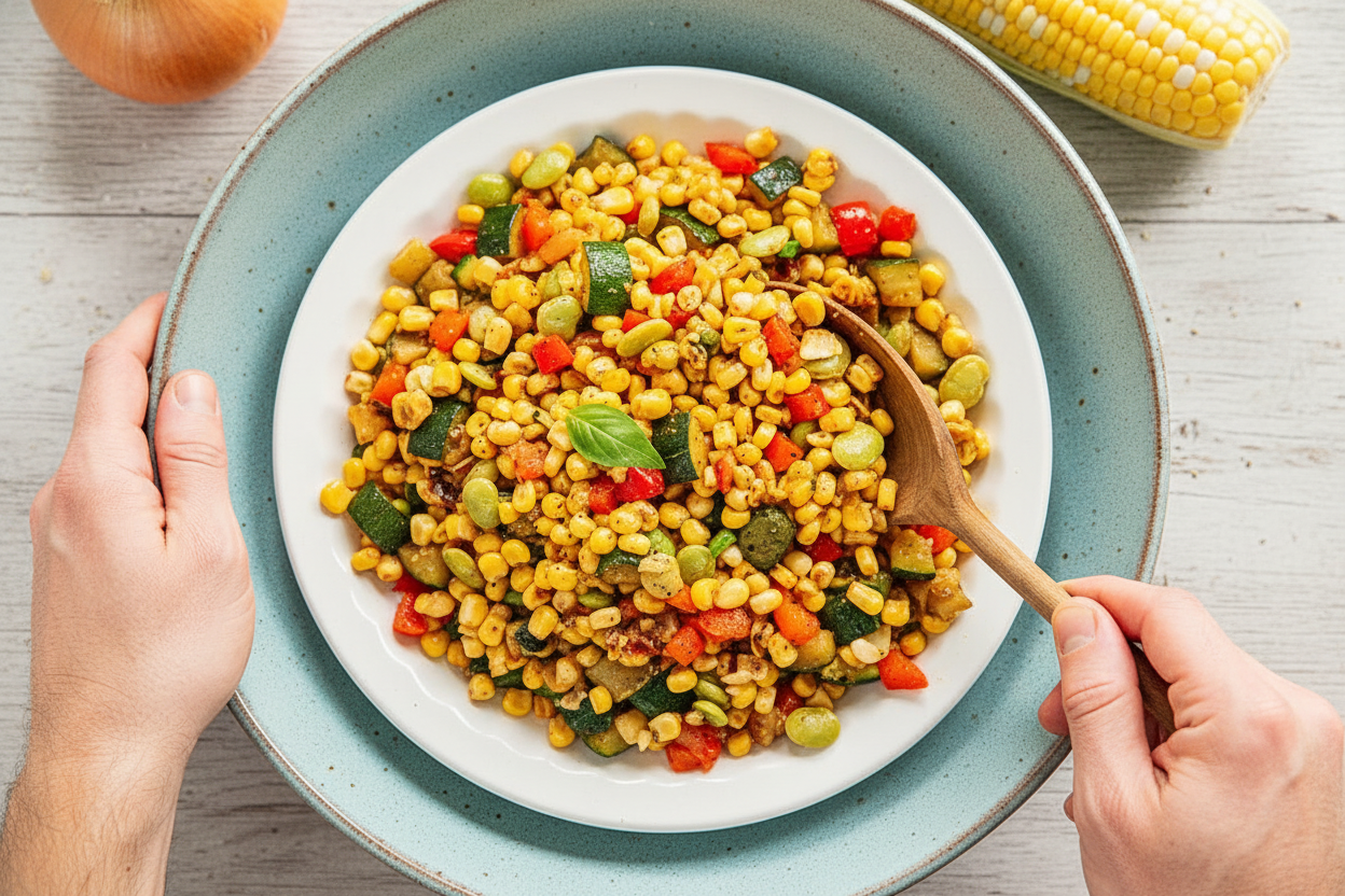 Easy Corn Succotash