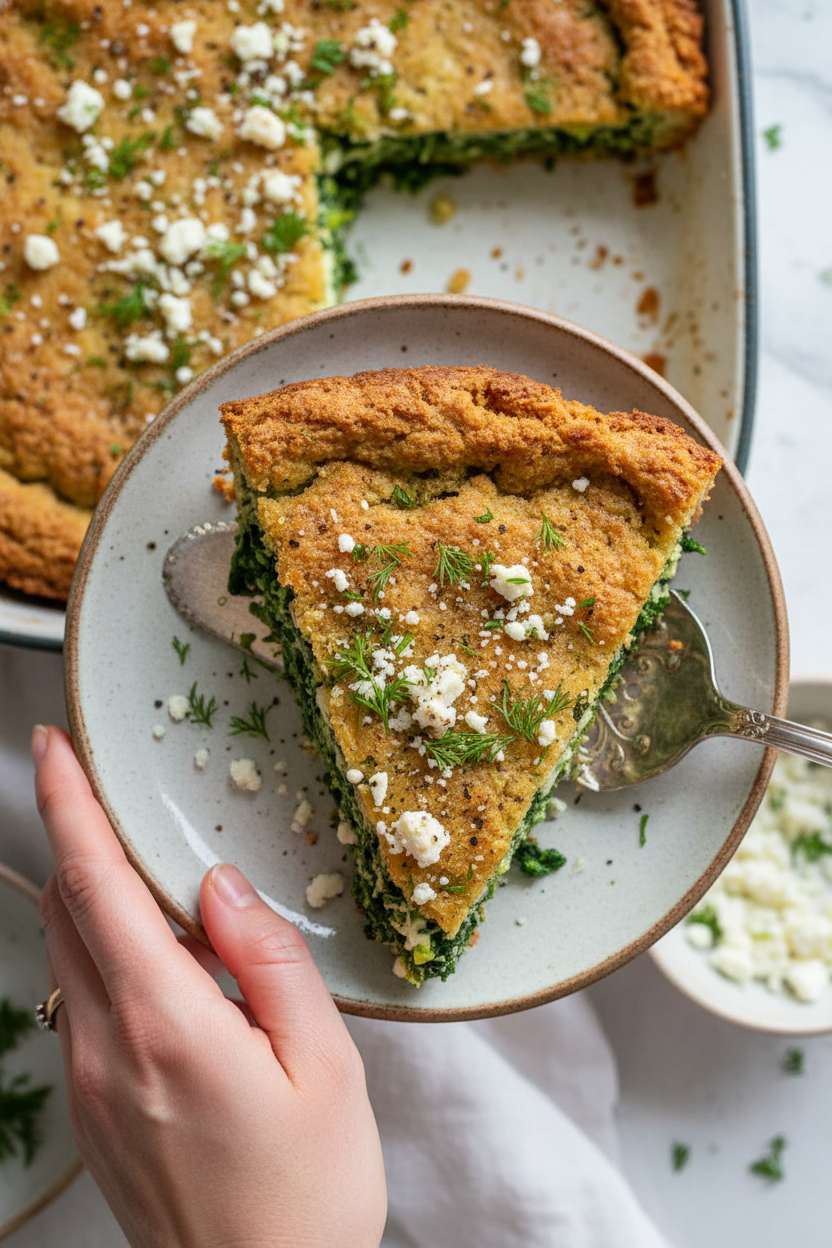Easy Crustless Spinach Pie