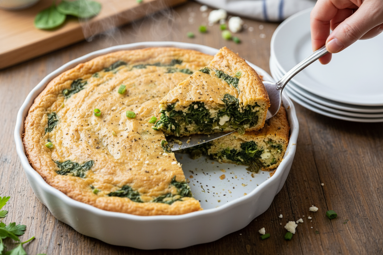 Easy Crustless Spinach Pie