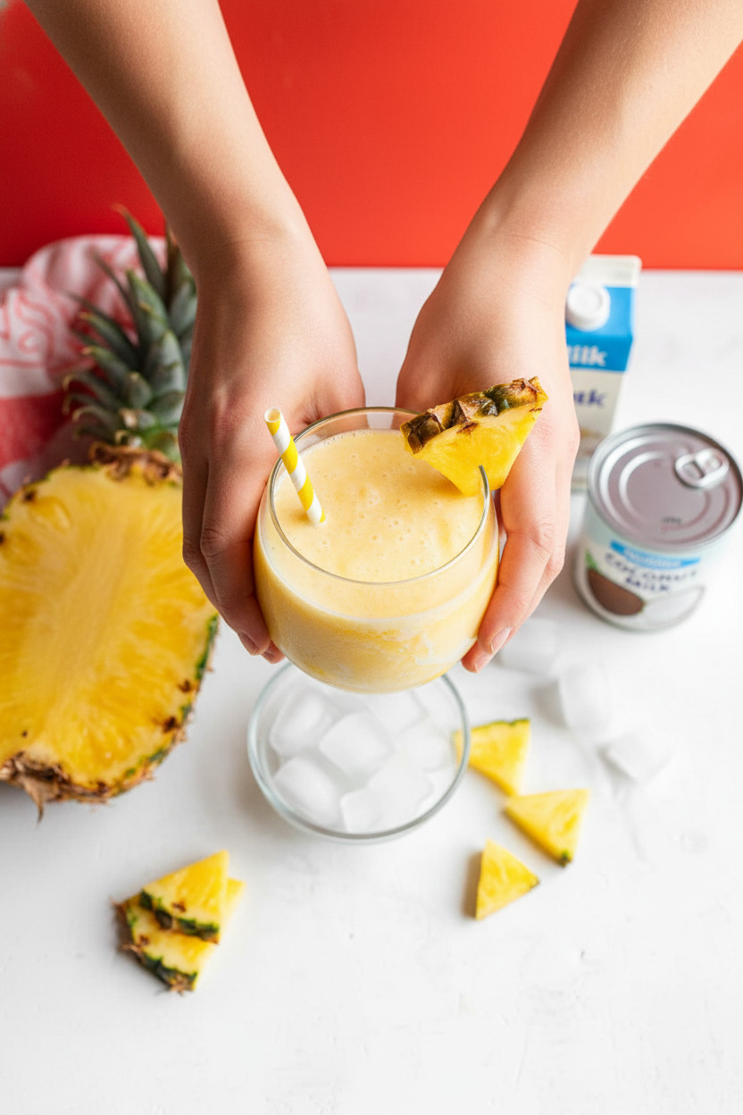 3-Ingredient Pineapple Smoothie (Dairy-Free)