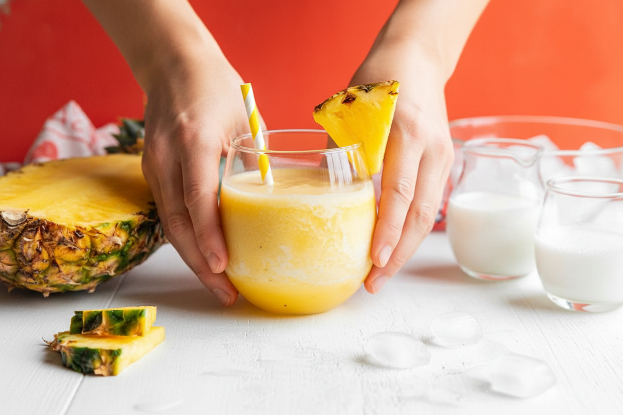3-Ingredient Pineapple Smoothie (Dairy-Free)