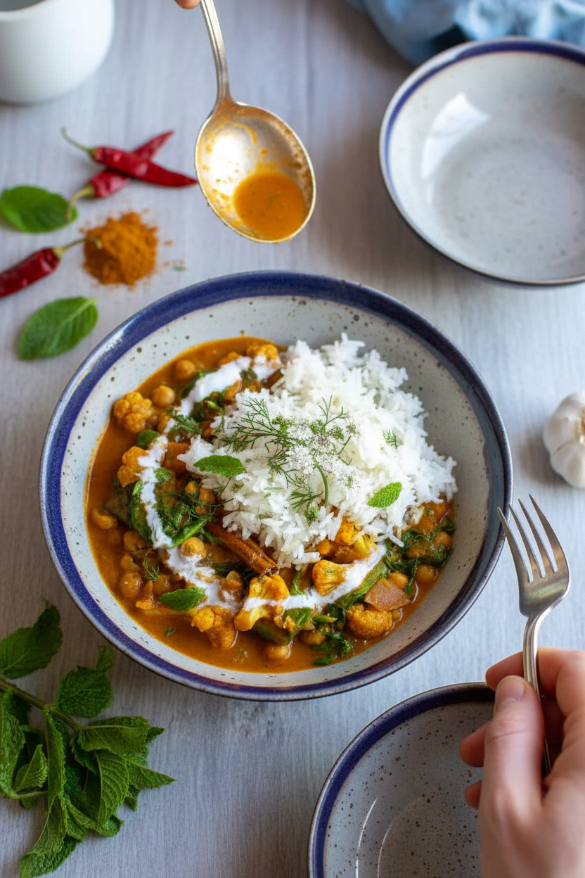 Easy Hot and Spicy Vegetarian Indian Curry Recipe