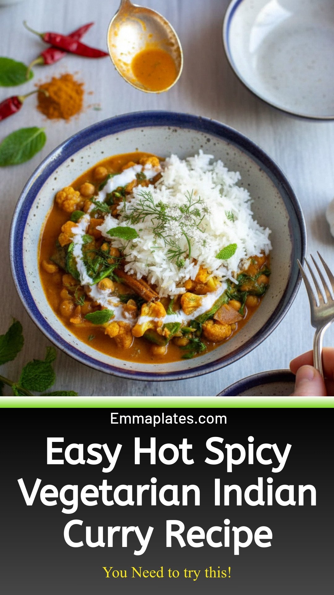Easy Hot and Spicy Vegetarian Indian Curry Recipe