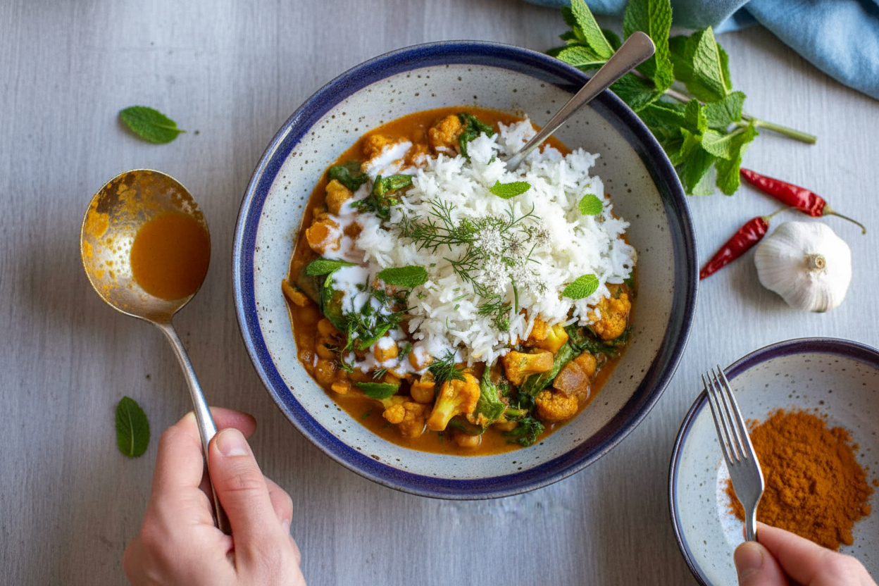 Easy Hot and Spicy Vegetarian Indian Curry Recipe