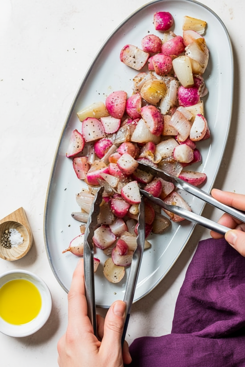 Roasted Radishes with Onions ( Easy Low Carb Side Dish) - Skinnytaste