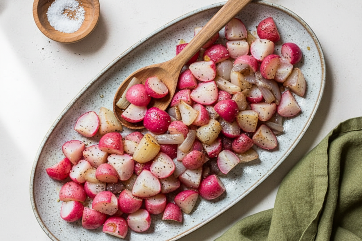 Roasted Radishes with Onions ( Easy Low Carb Side Dish) - Skinnytaste