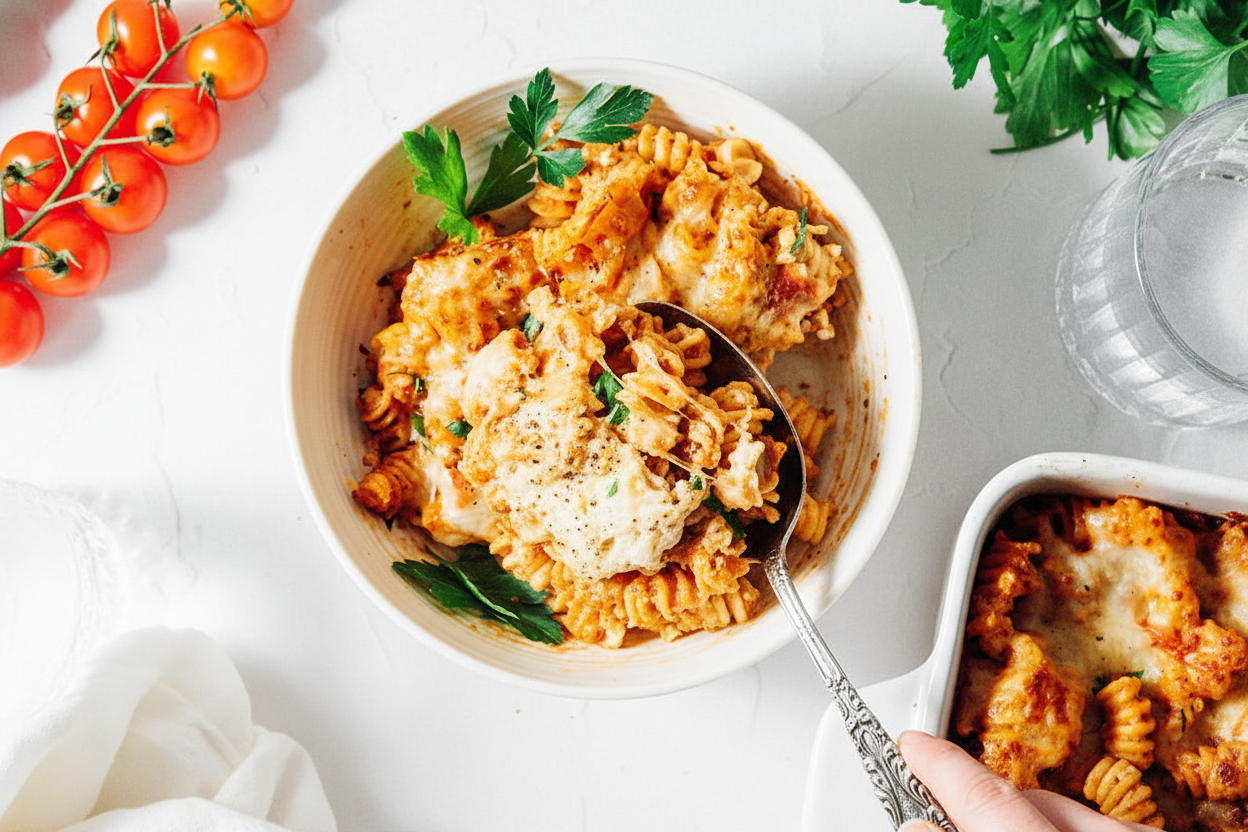 Rotini Pasta Bake Casserole (Easy Recipe!)