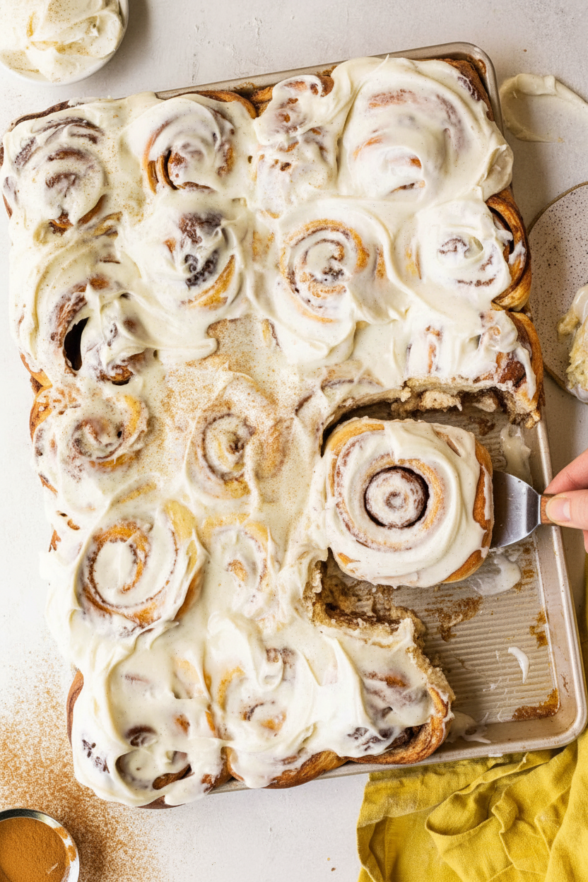 Sheet Pan Cinnamon Rolls