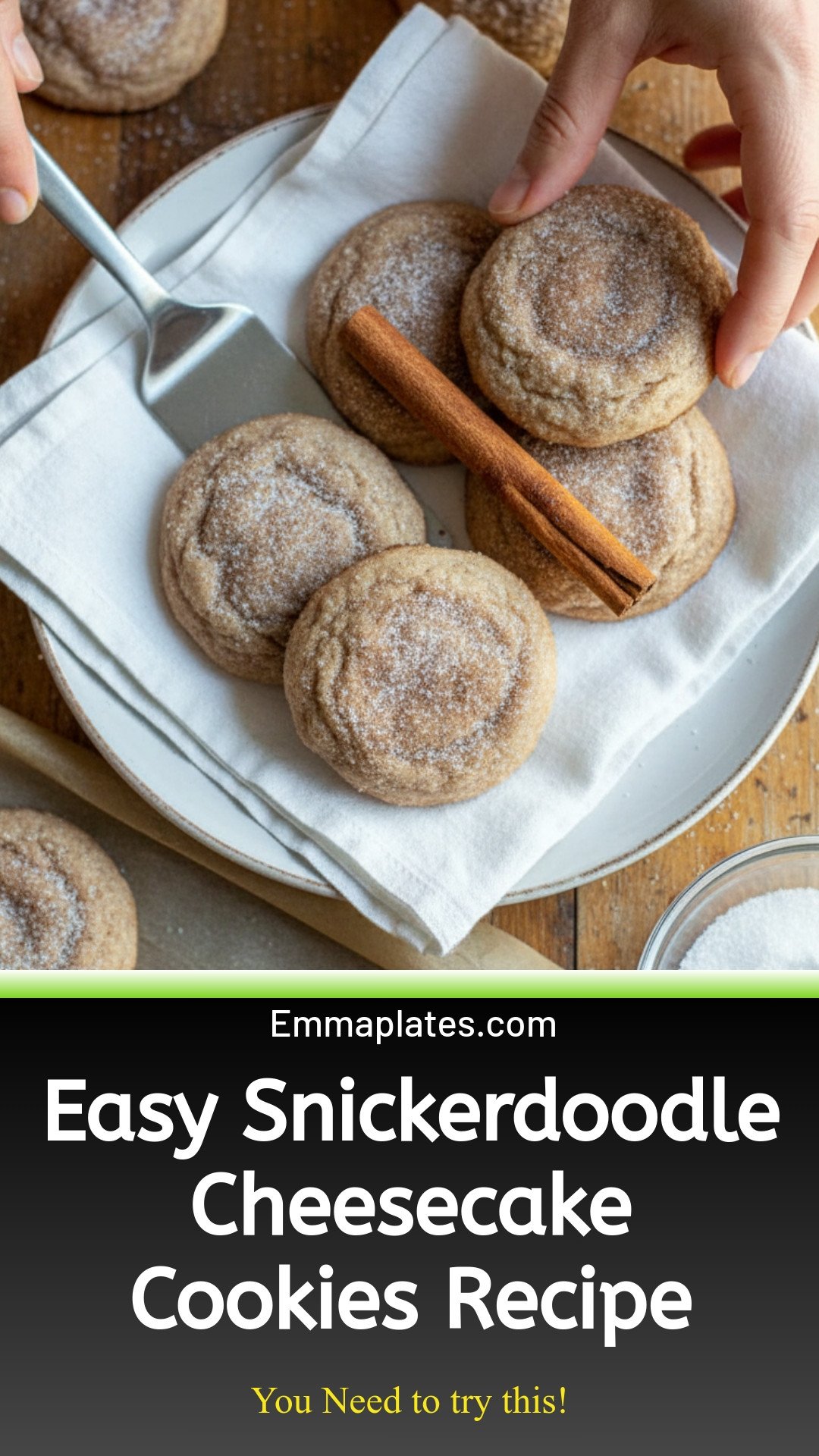 5-ingredient Snickerdoodle Cheesecake Cookies Recipe