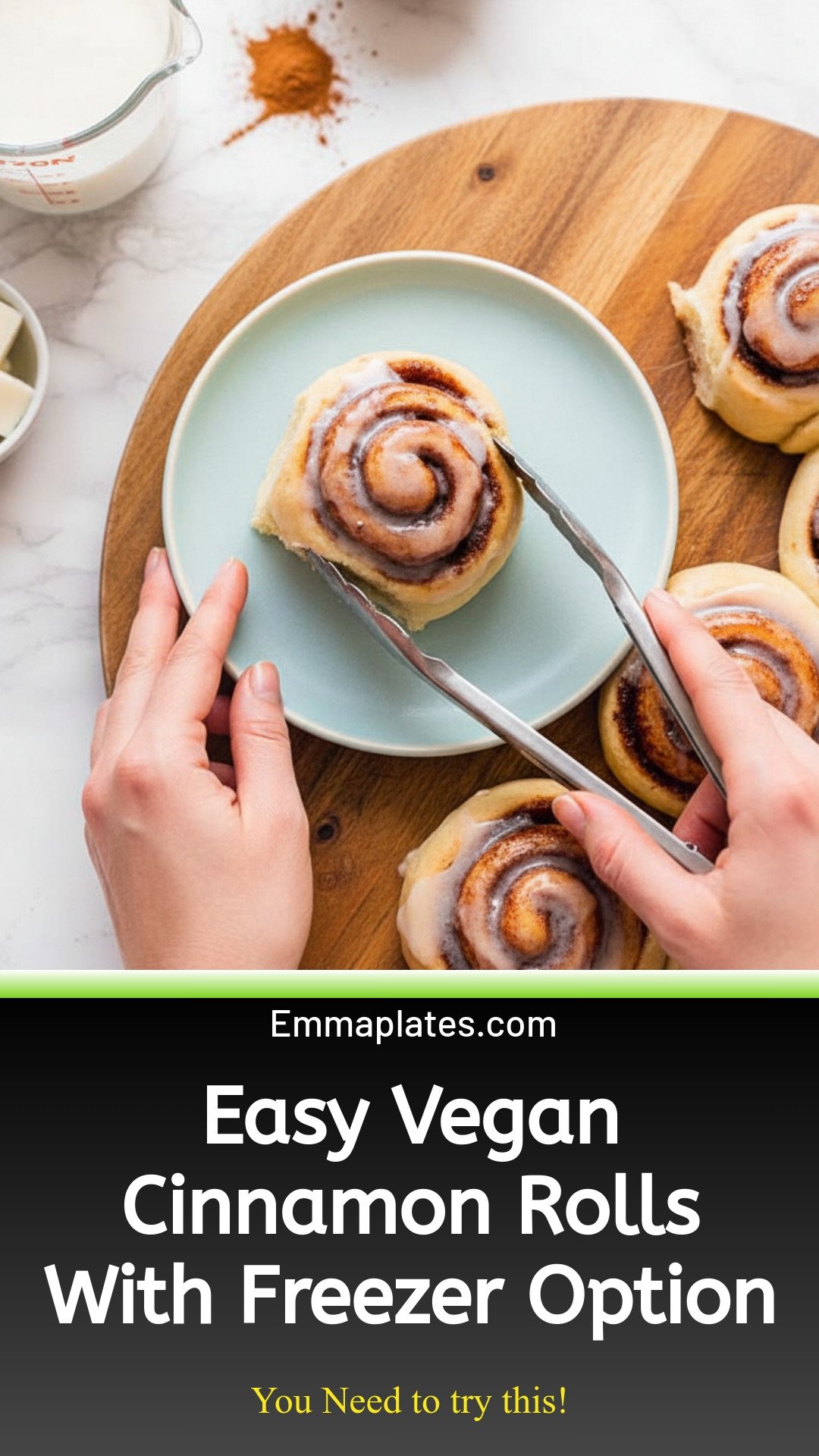 Easy Vegan Cinnamon Rolls (With Freezer Option)