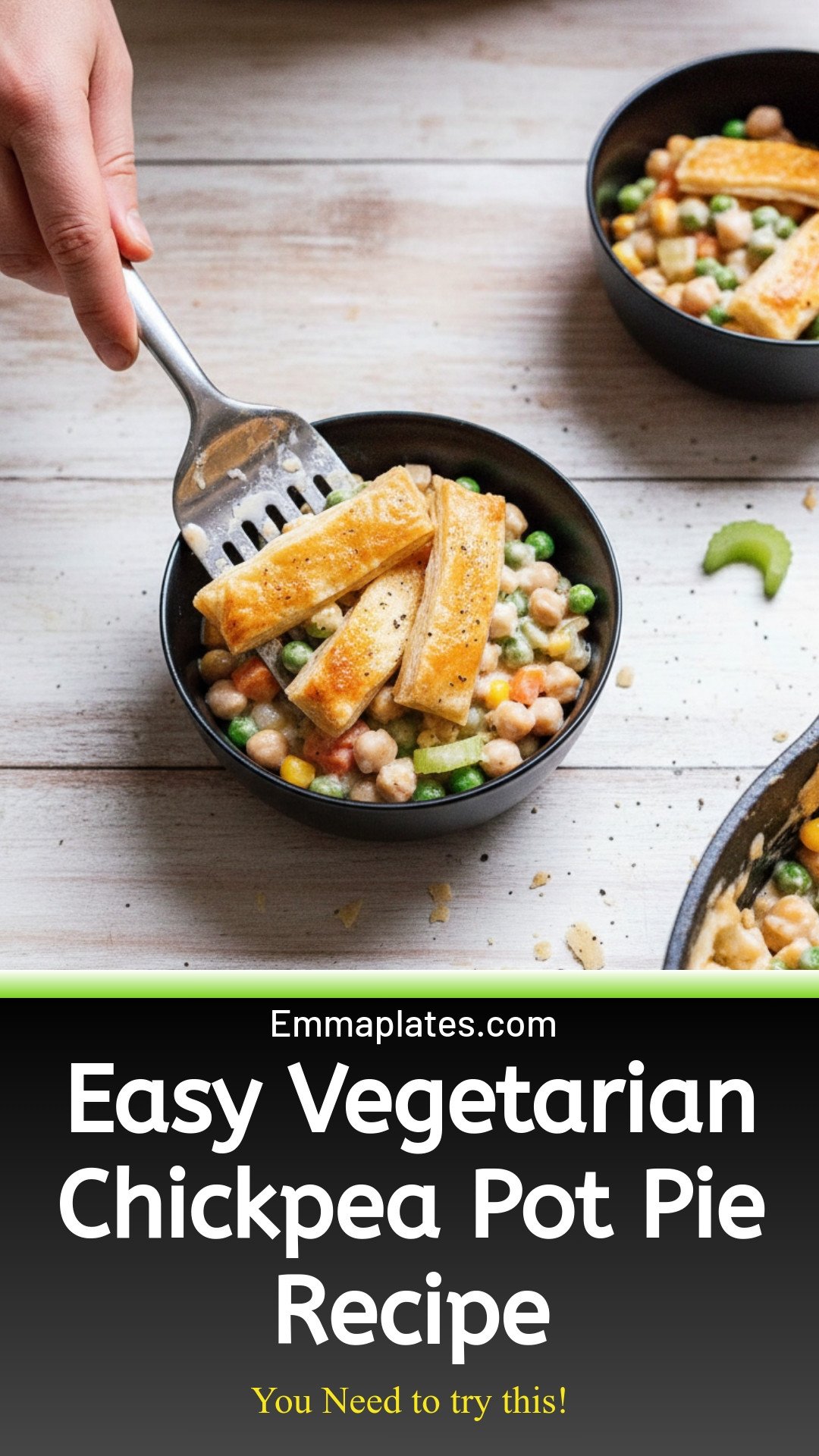 Easy Chickpea Pot Pie (Vegetarian, 1 Pan) 