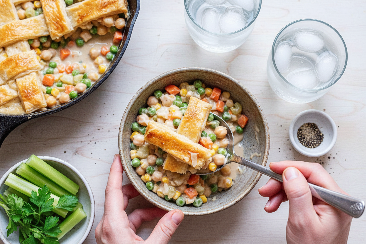 Easy Vegetarian Chickpea Pot Pie Recipe