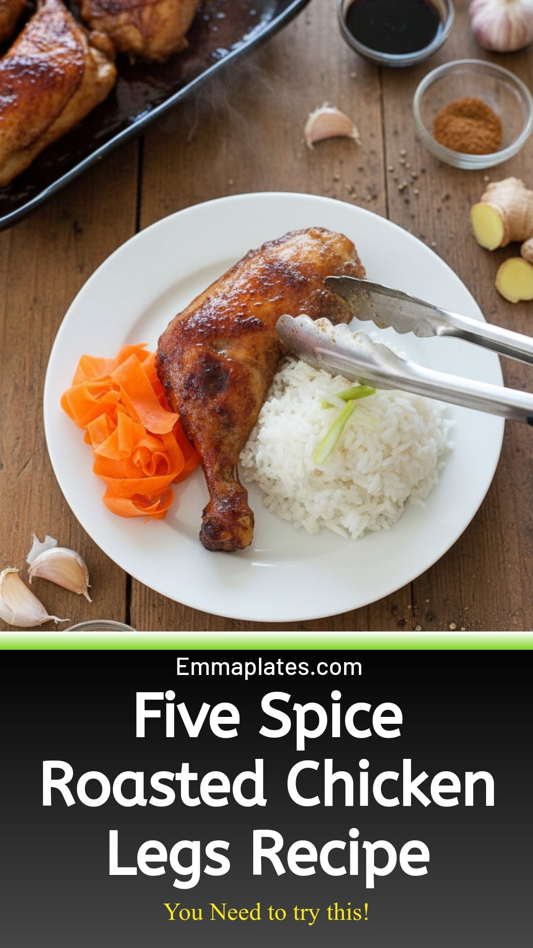 Five Spice Roasted Chicken Legs