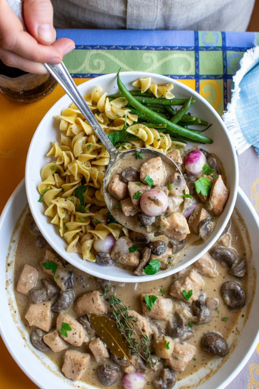 French-Style Crock Pot Chicken Fricassee Recipe