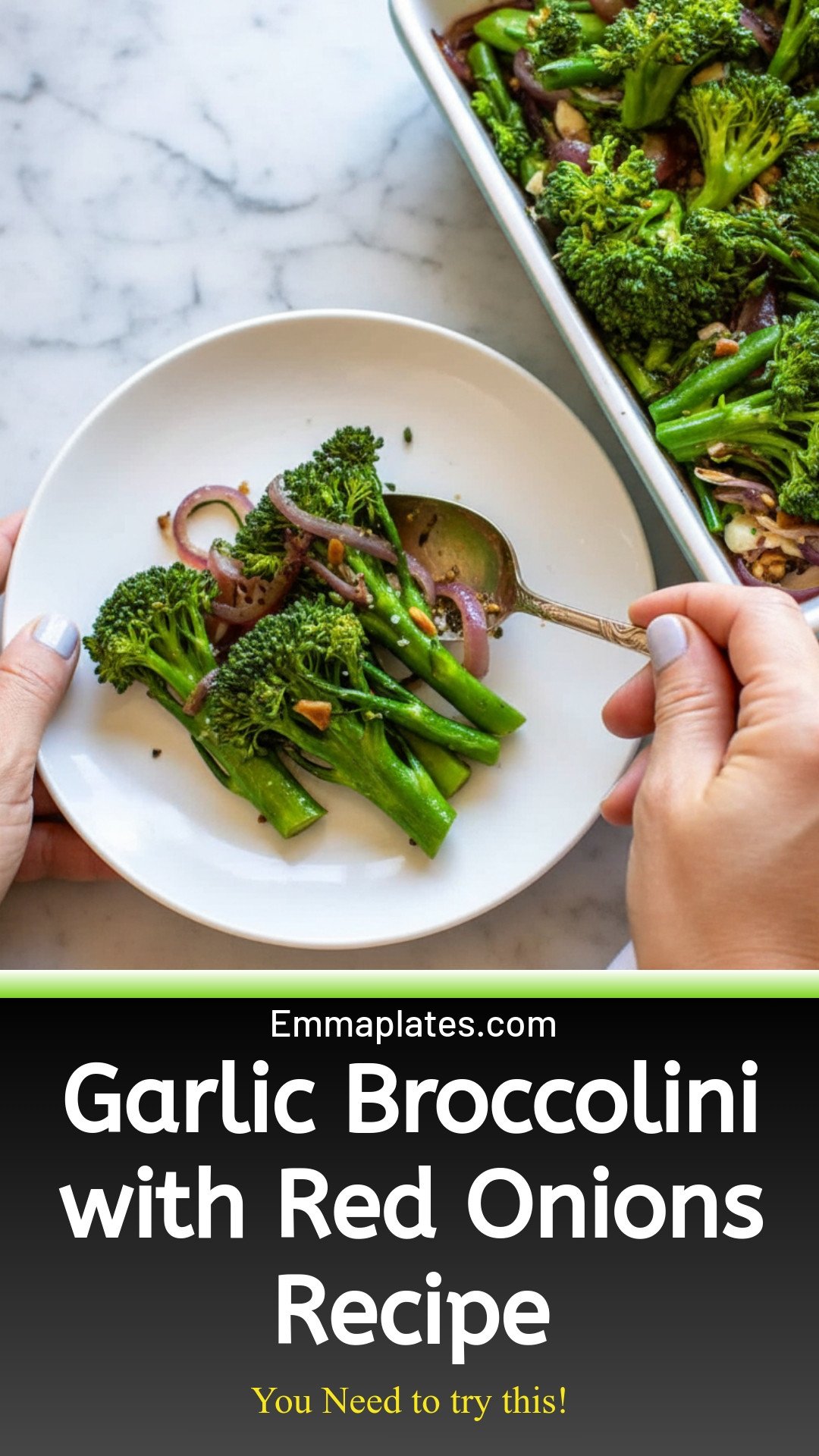 How To Cook Broccolini {With Garlic & Red Onions}