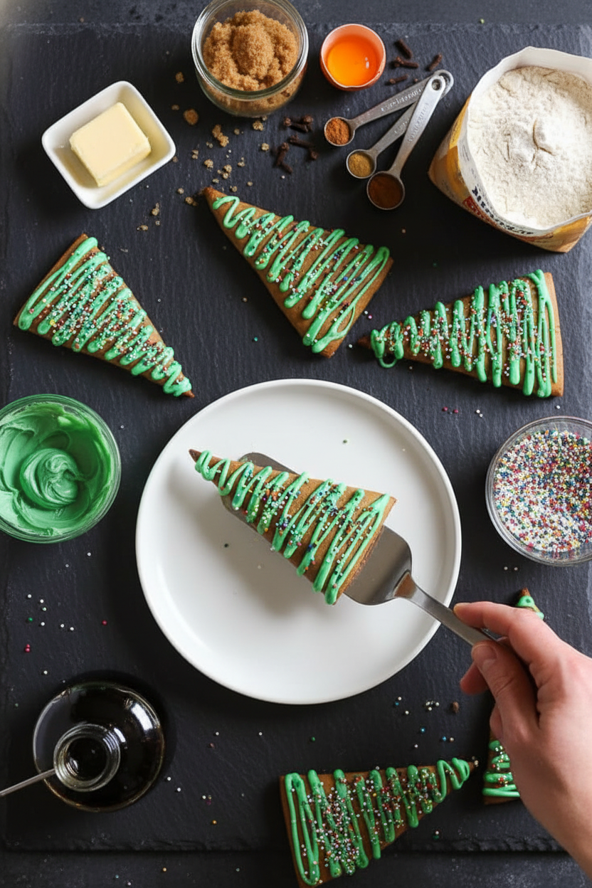 Gingerbread Christmas Tree Cookies