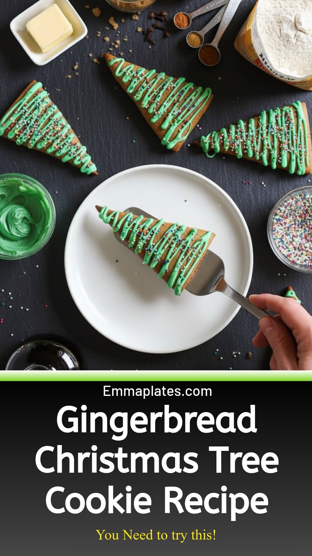 Gingerbread Christmas Tree Cookies