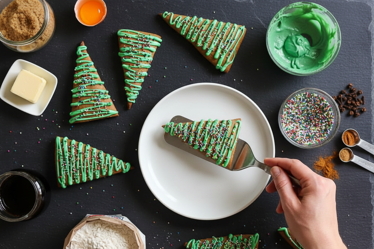 Gingerbread Christmas Tree Cookies