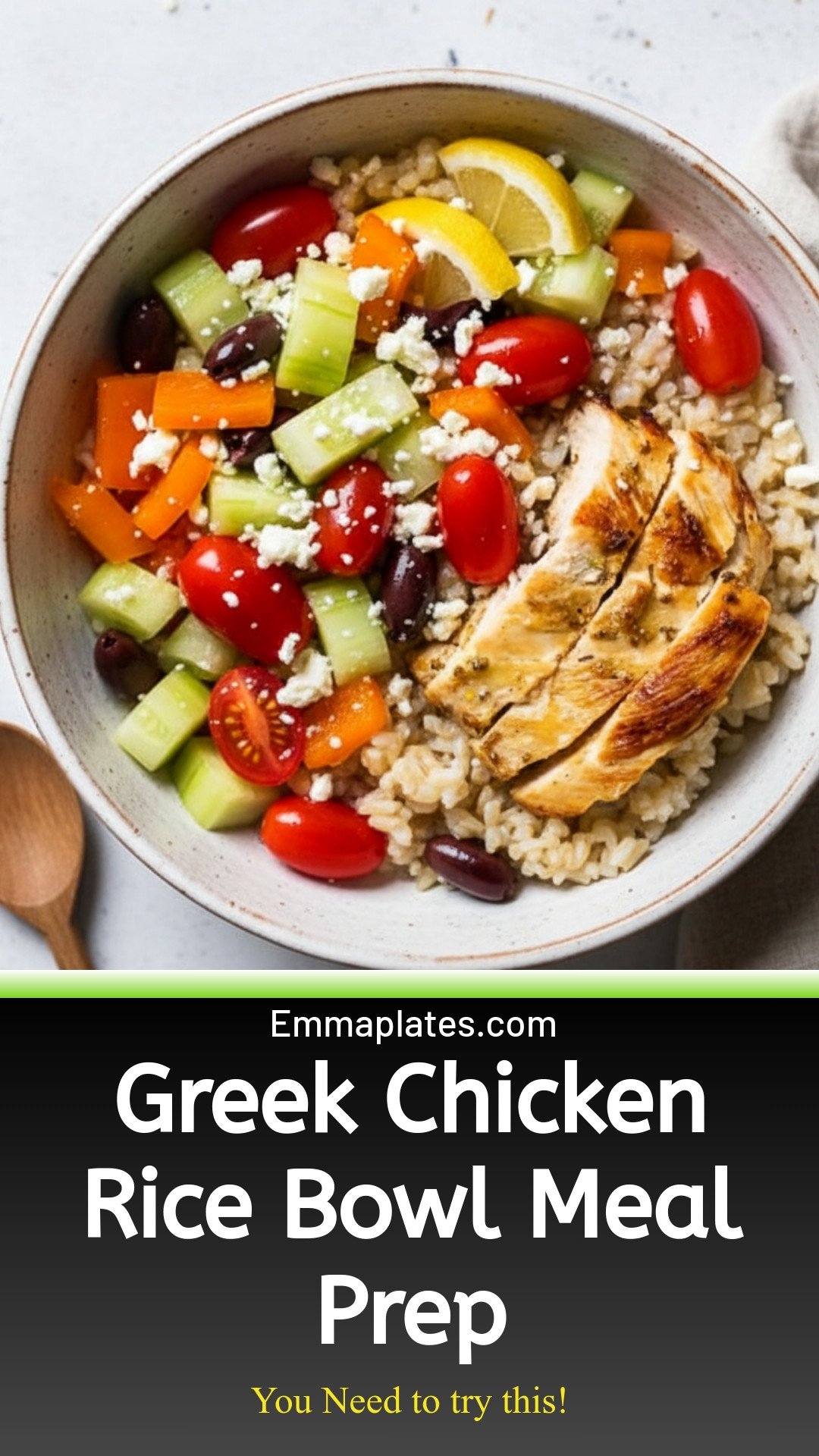 Greek Chicken Meal Prep Rice Bowls