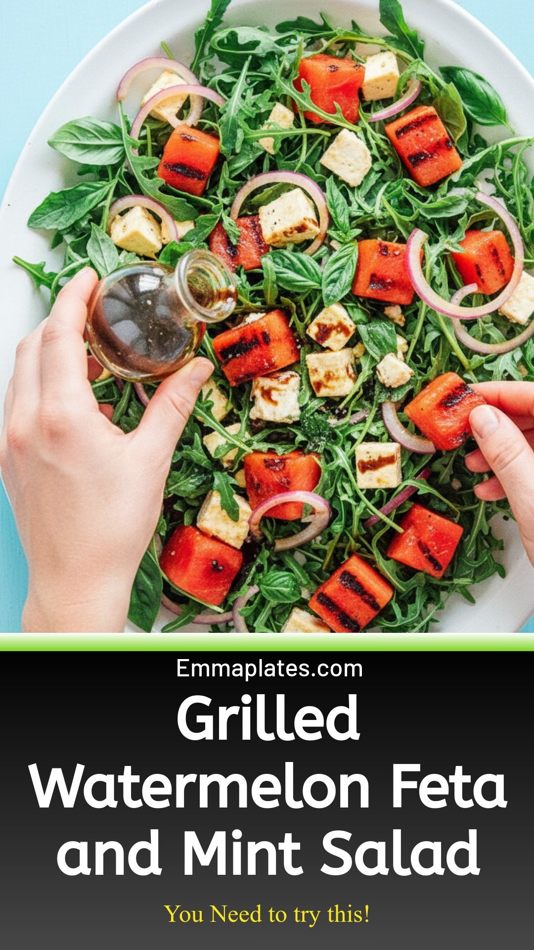 Grilled Watermelon Salad (with Feta and Mint!)