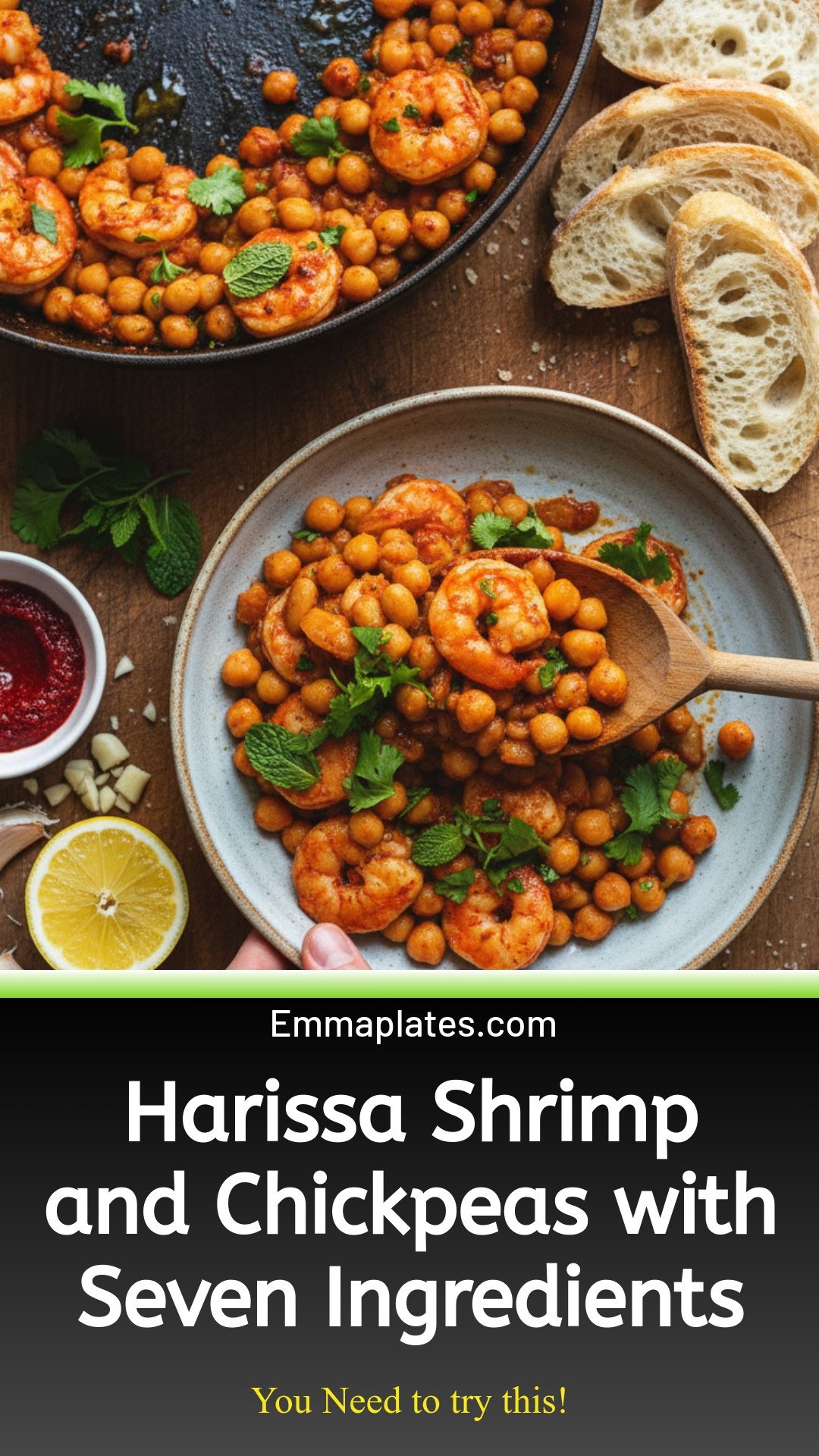 7-Ingredient Harissa Shrimp and Chickpeas - Skinnytaste