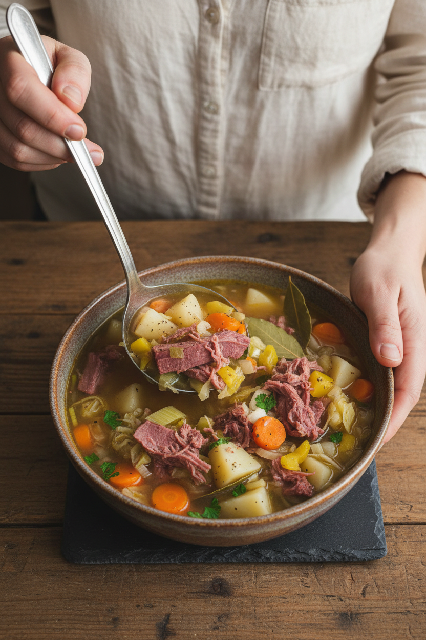 Corned Beef and Cabbage Soup