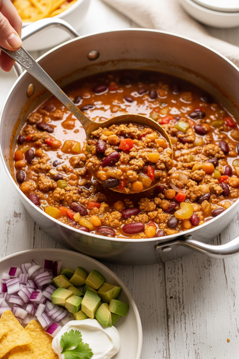 Pumpkin Chili with Ground Beef