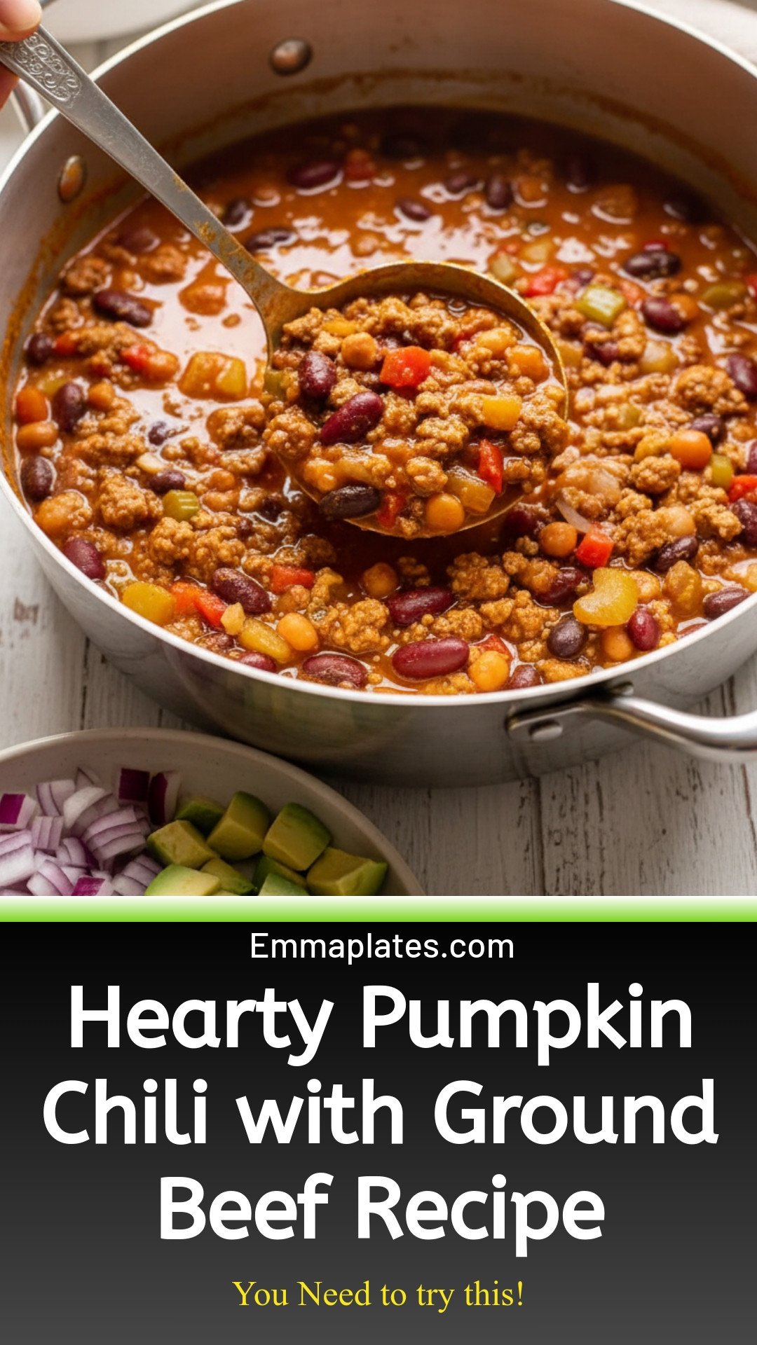 Pumpkin Chili with Ground Beef