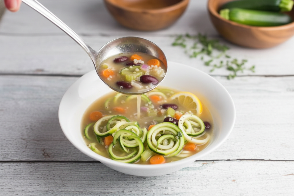 Hearty Vegetarian Zoodle Soup Recipe