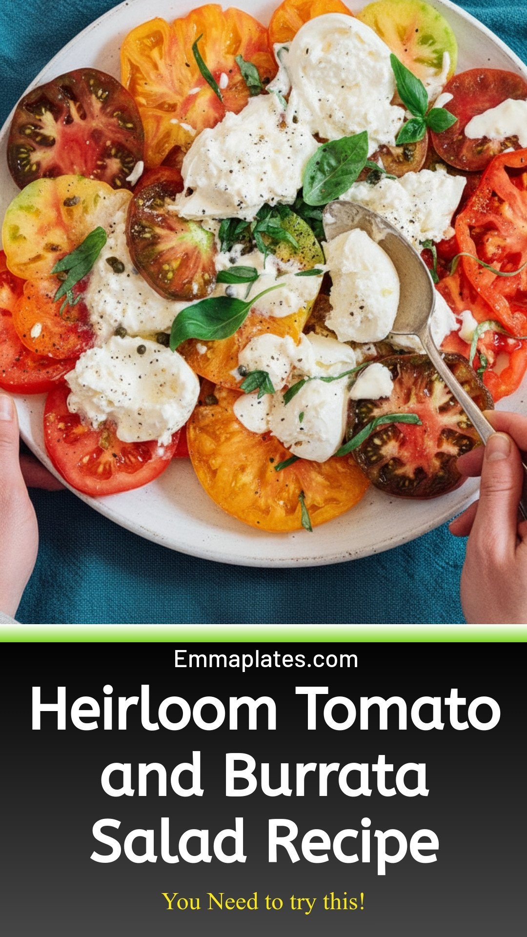 Sliced Heirloom Tomato Burrata Salad