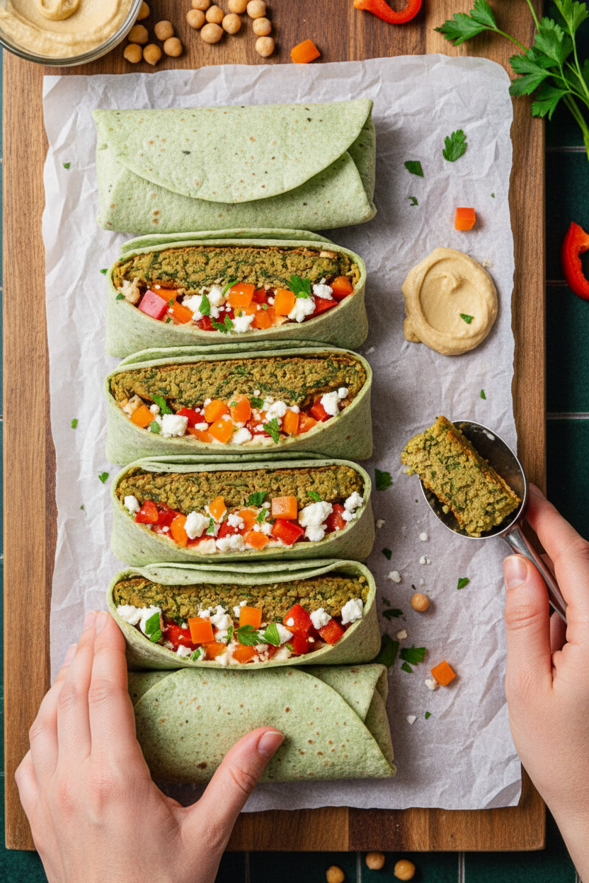 Sheet Pan Falafel Wraps (High Protein)