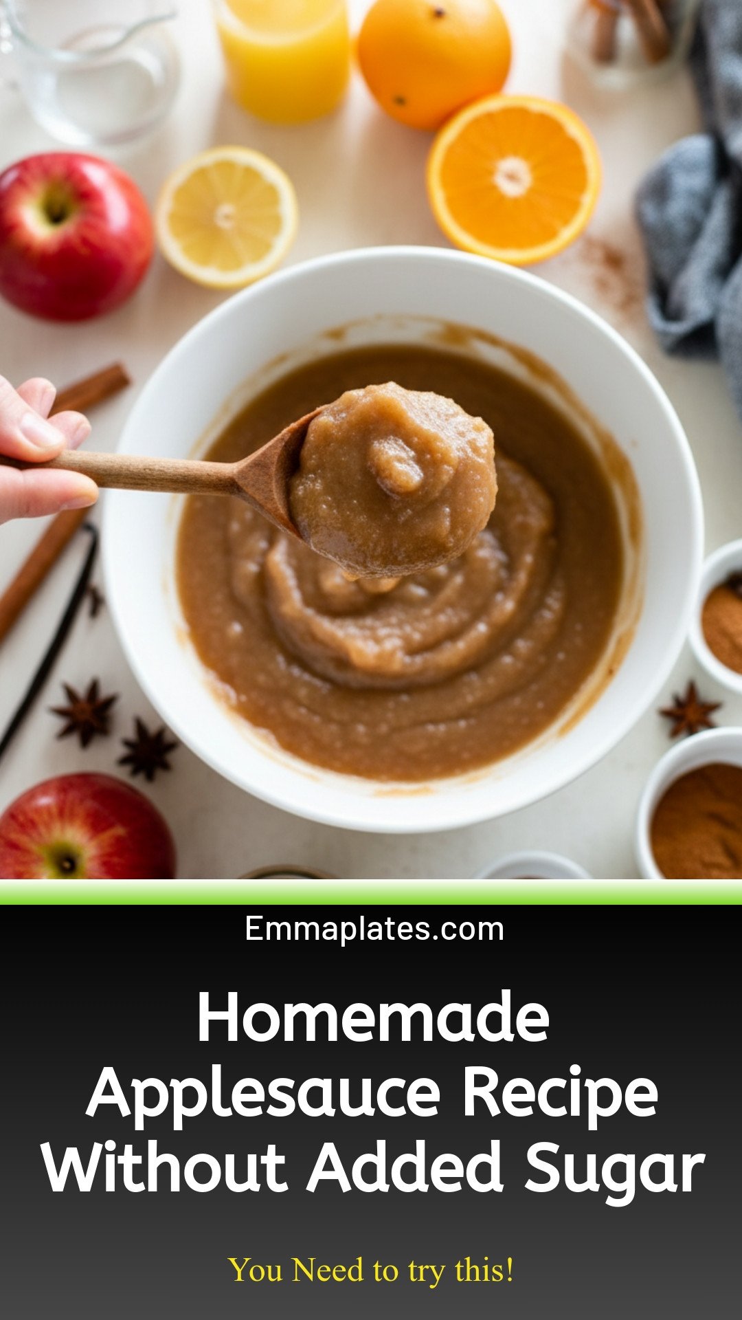 No Sugar Added Homemade Applesauce