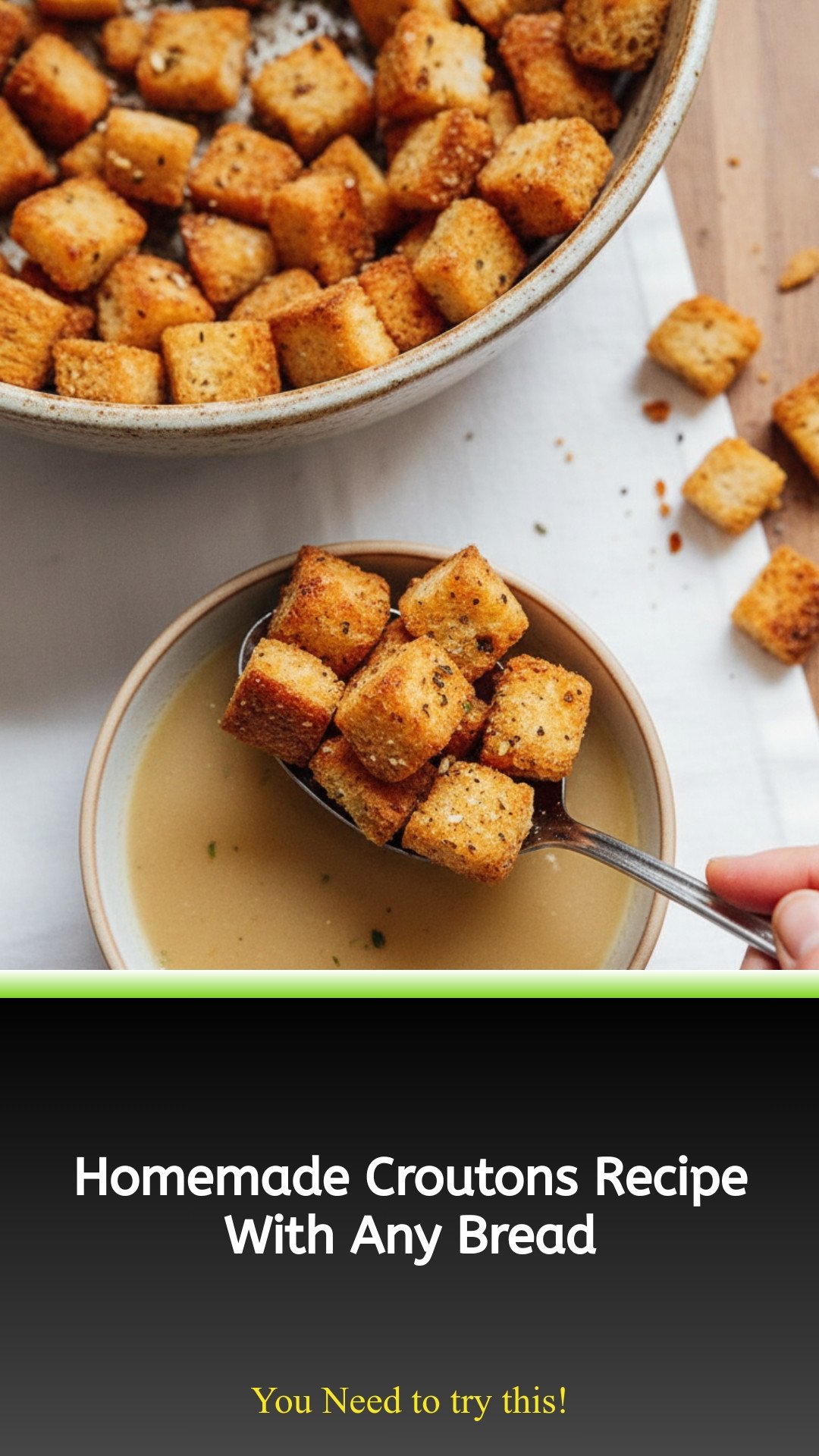 How To Make Homemade Croutons (With Any Bread!)