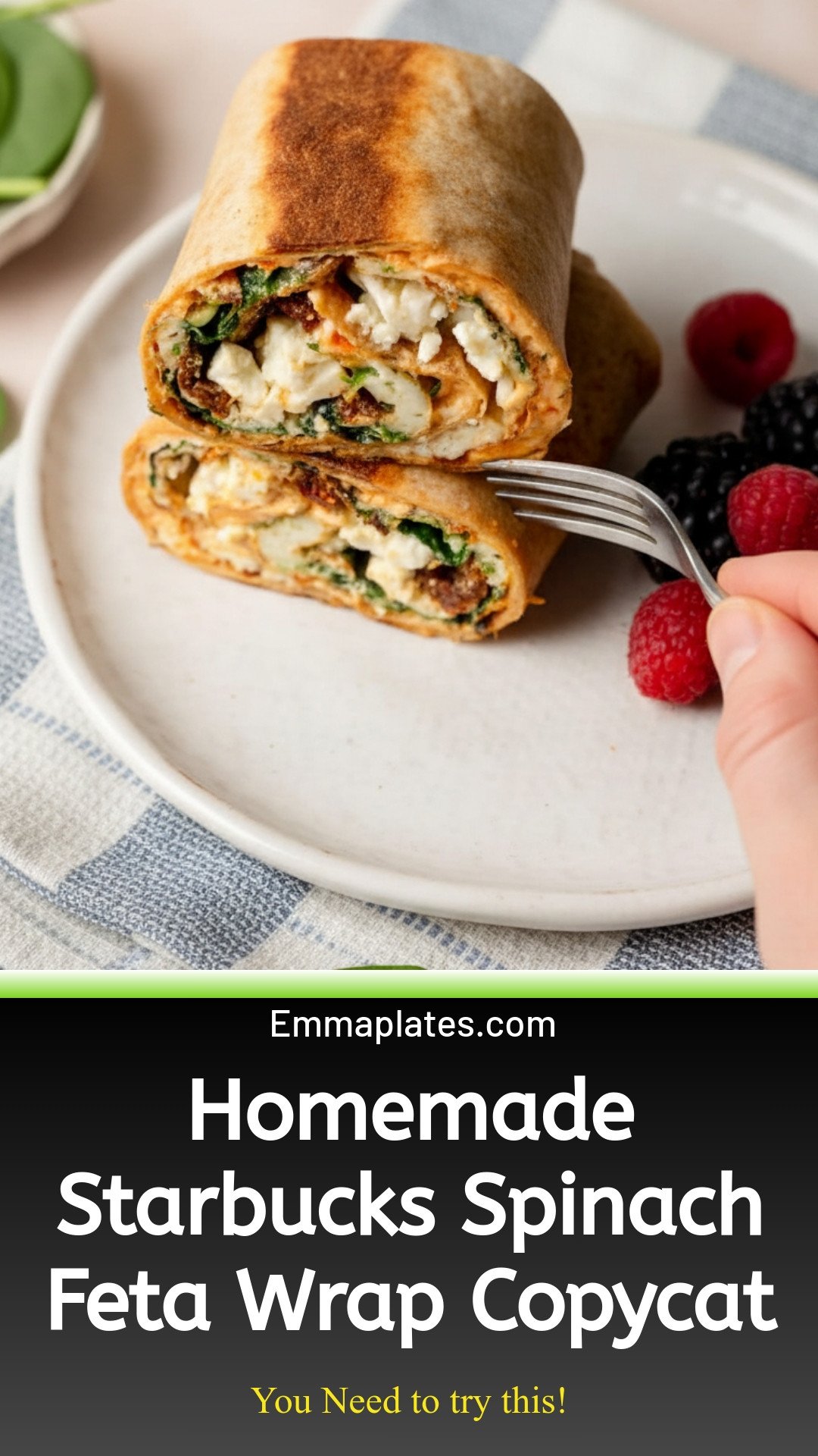 Copycat Starbucks Spinach Feta Wrap