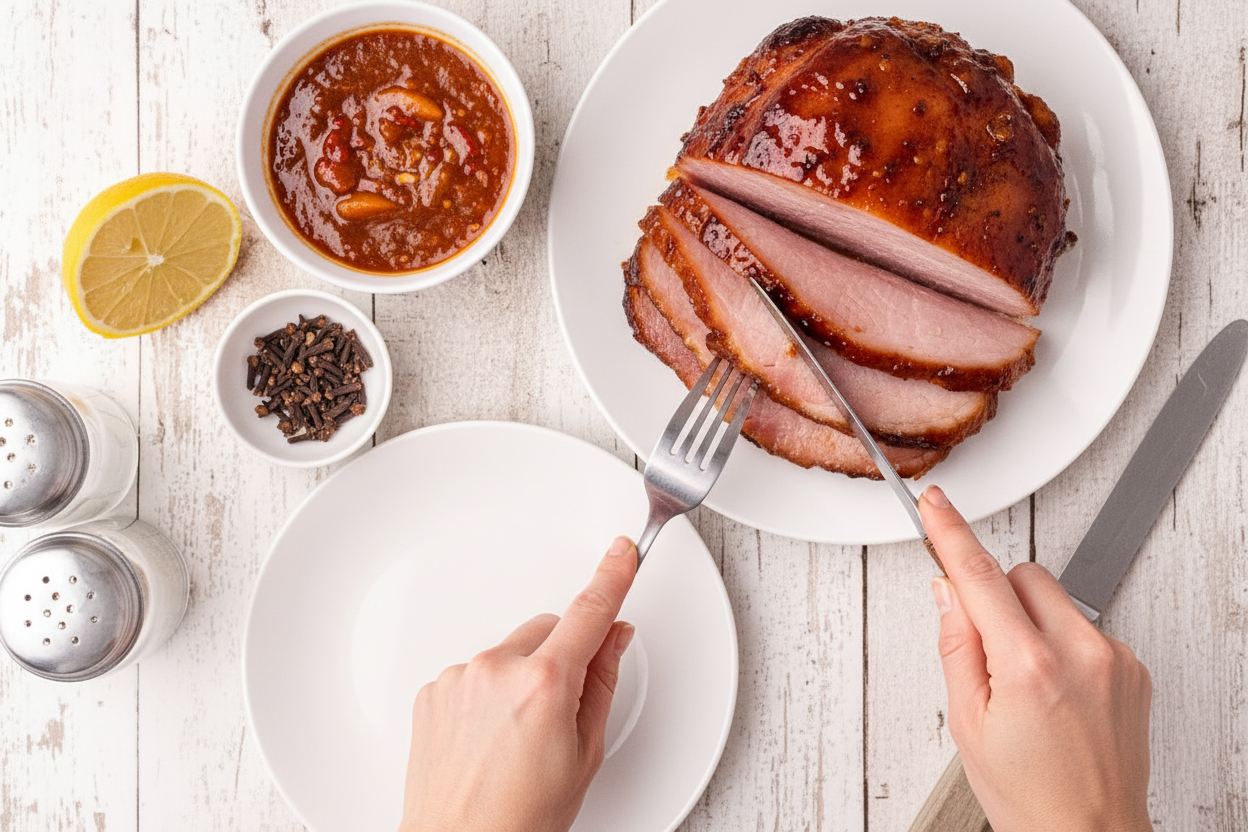 Honey Sriracha Glazed Ham Recipe