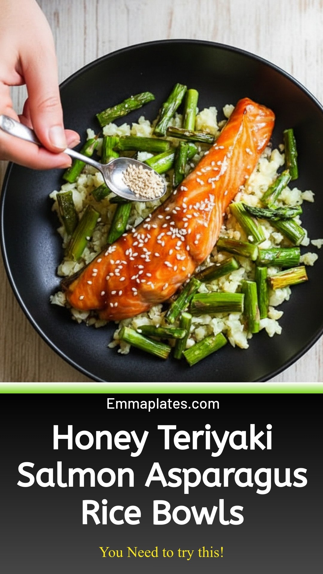 Honey-Teriyaki Salmon and Asparagus Veggie Rice Bowls