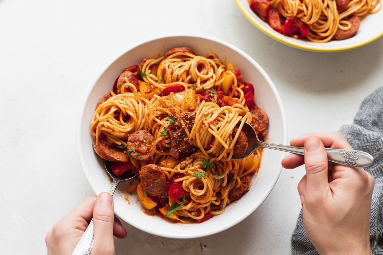 Italian Sausage and Peppers Pasta