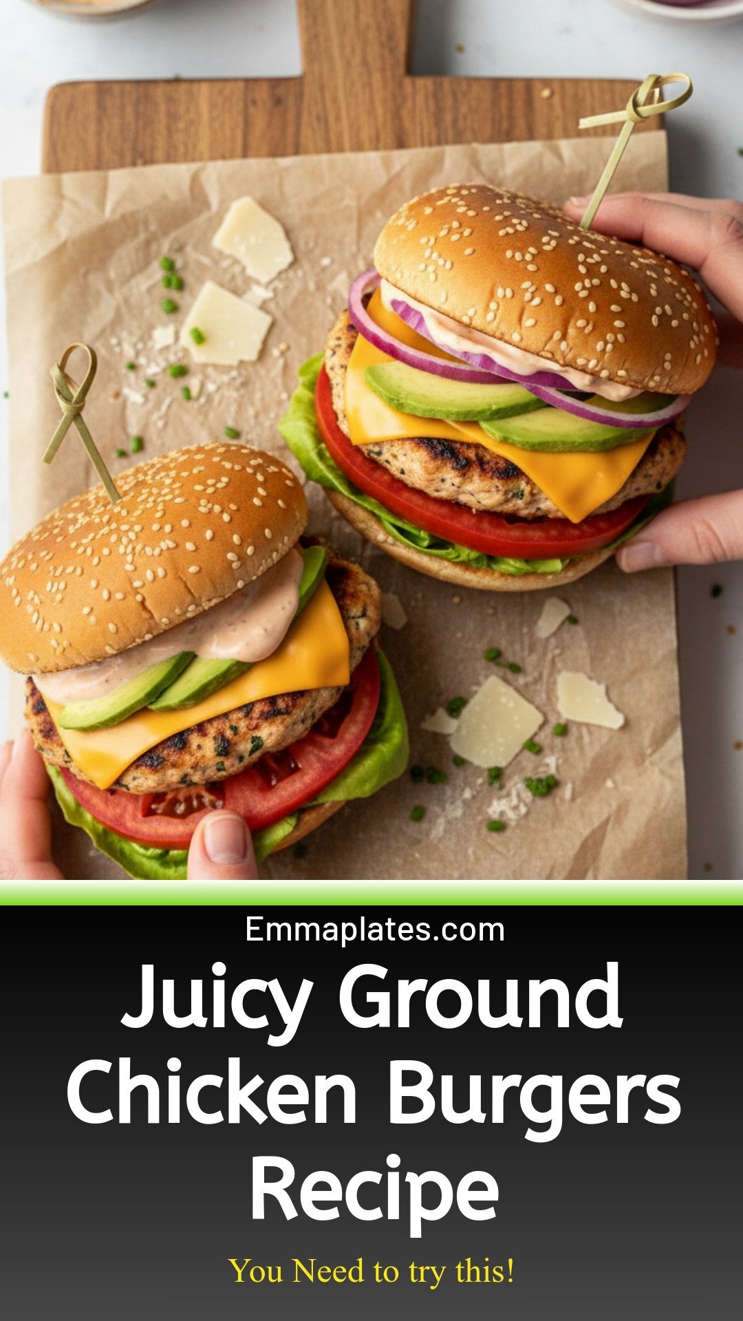 Juicy Ground Chicken Burgers