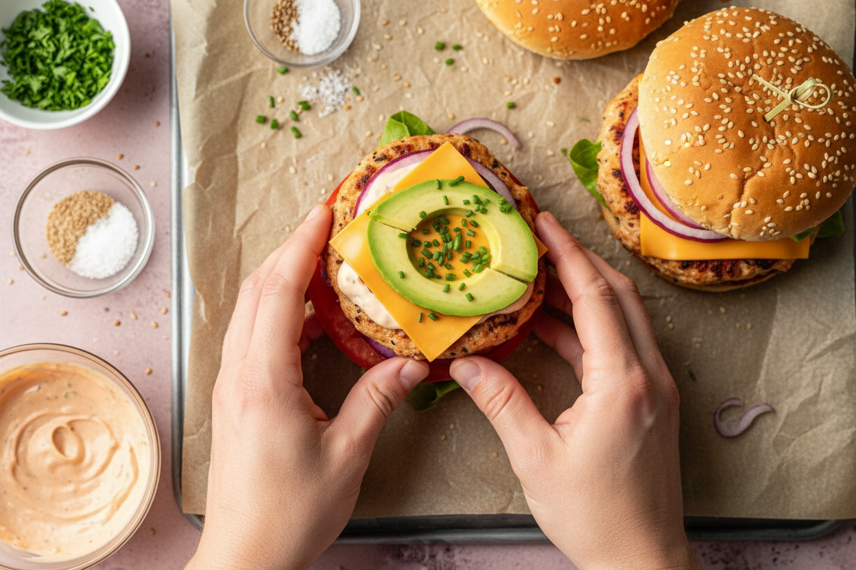 Juicy Ground Chicken Burgers