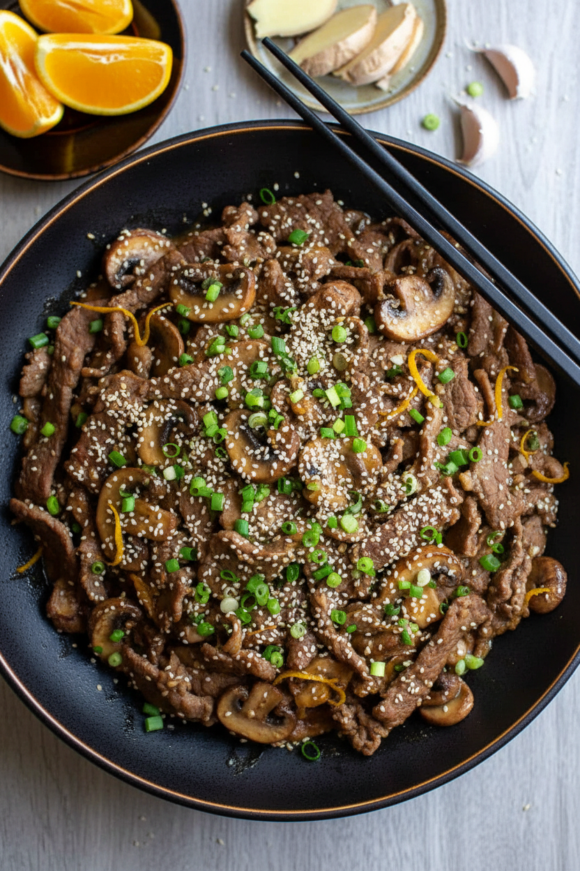 Kate's Best Beef Stir Fry Recipe with Mushrooms