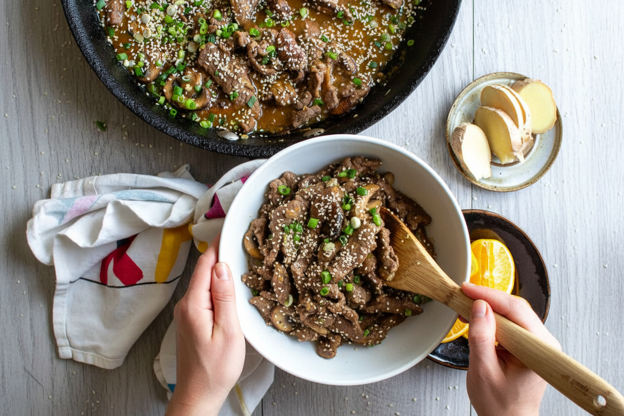 Kate’s Best Beef Stir Fry with Mushrooms