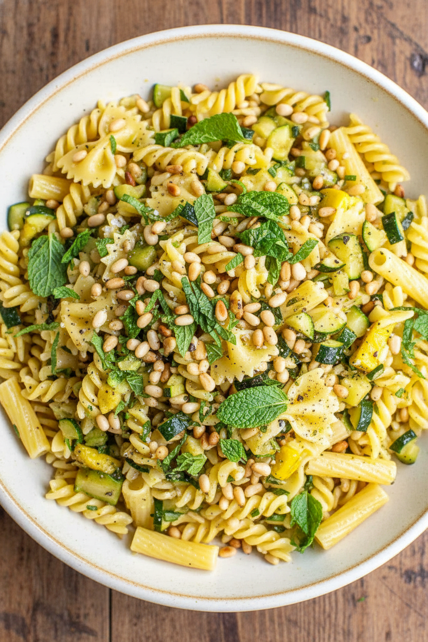 Kate's Best Zucchini Pasta Recipe with Pine Nuts