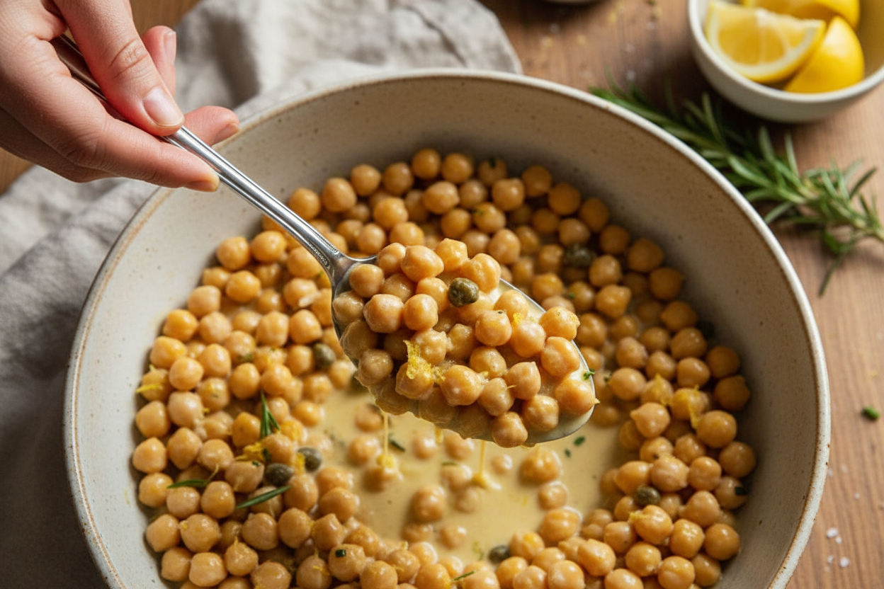 Lemony Braised Chickpeas
