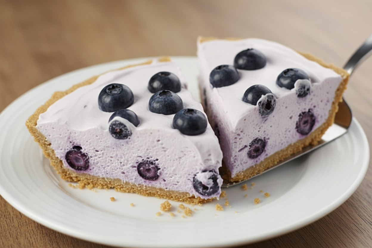 Super Light Blueberry Cream Pie