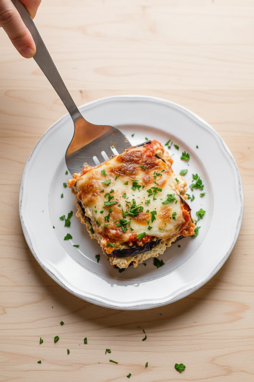 Lighter Eggplant Parmesan